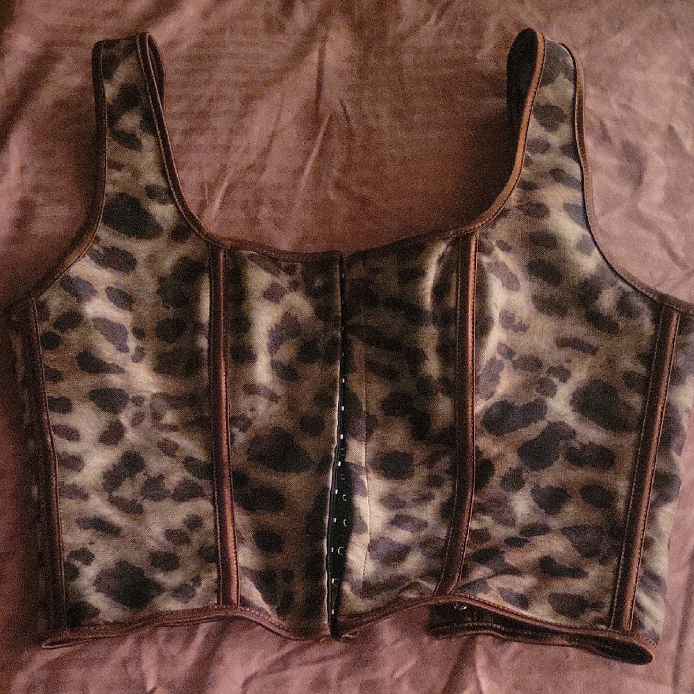 Leopard Print Corset Top